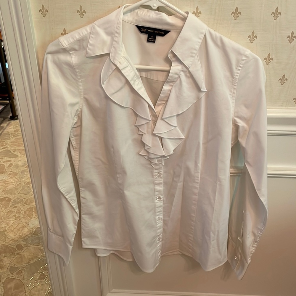 White Button  Down Brooks Brothers Blouse